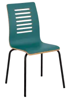 CARMEN jídelní židle tyrkysová, kostra černá